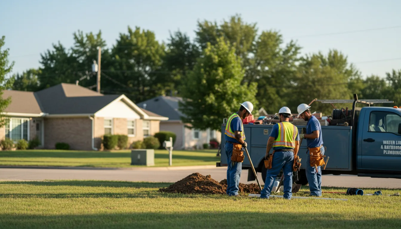 Residential water line and bathroom plumbing service in Parker, PA